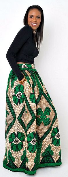 Maxi skirt. African print. Cotton. Back zipper. Small elastic on each side of the zipper. Ankara | Dutch wax | Kente | Kitenge | Dashiki | African print dress | African fashion | African women dresses | African prints | Nigerian style | Ghanaian fashion | Senegal fashion | Kenya fashion | Nigerian fashion (affiliate) Skirt African Print, Senegal Fashion, Kenya Fashion, Kitenge Designs, Mode Prints, Ethno Style, Style Africain, African Skirts