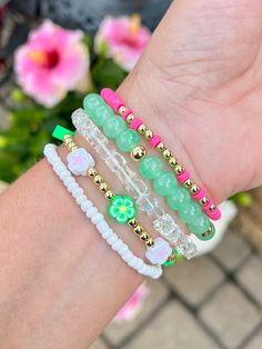 the posey – stax by jami Diy Bracelet Stacks, Vsco Bracelets, Kids Charm Bracelet, Salvation Bracelet, Winter Bracelet, Preppy Bracelets, Bracelet Craft, Bracelet Stacks, Wrist Stacks