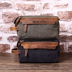 Groomsmen Gift Toiletry Bag Personalized Canvas and Genuine Leather Do– NaturalLeatherShop Best Man Gifts, Gift For The Groom, Usher Gifts, Personalized Leather Gifts, Wedding Gifts For Men, Leather Dopp Kit, Mens Toiletry Bag, Wedding Gifts For Groomsmen, Travel Size Toiletries