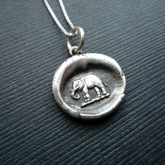 Elephant Wax Seal Necklace Good luck by PlumAndPoseyInc on Etsy Symbolic Stamped Necklace For Gift, Symbolic Stamped Necklace For A Gift, Antique Medallion Jewelry For Good Luck, Vintage Good Luck Coin Pendant Jewelry, Vintage Coin Pendant Jewelry For Good Luck, Antique Engraved Jewelry For Good Luck, Antique Engraved Good Luck Necklace, Antique Engraved Necklace For Good Luck, Vintage Engraved Jewelry For Good Luck