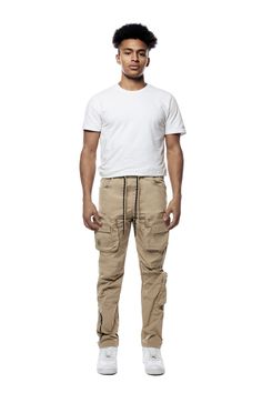 Printed Utility Windbreaker Joggers - Khaki – SMOKERISENY.COM White Urban Cargo Pants For Streetwear, White Casual Cargo Pants For Outdoor Activities, White Casual Cargo Pants For Outdoor, Casual White Cargo Pants For Outdoor Activities, Casual White Cargo Pants For Outdoor, White Sporty Cargo Pants For Outdoor, Sporty White Cargo Pants For Outdoor, Jean Top, Denim Branding