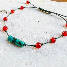 Excited to share the latest addition to my #etsy shop: Turquoise and Carnelian Bracelet, Macramé, Nylon Cord, Adjustable, Gifts for Her https://etsy.me/3D0bThH #carnelian #Turquoise #slideclasp #bohohippie #macrame #nyloncord #adjustable #giftsforher #turquoisebracelet Nylon Cord Bracelet, Nylon Cord Bracelets, Carnelian Bracelet, Citrine Necklace, African Turquoise, Carnelian Beads, Shell Bracelet, Freshwater Pearls Earrings, Cord Bracelet