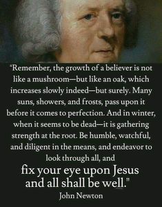 an image of john newton with a quote on it