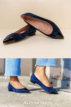 This chic, pointed-toe flat is celebrated for all-day comfort and superior fit. The classic design is polished and pairs well with any outfit. The handcrafted leather upper is padded with an ergonomically-designed insole, built-in metatarsal and arch support, and available in half sizes and 4 different widths. Comfy Flats, Perfect Heels, Comfortable Heels, Leather Cap, Pointed Toe Flats, Handcrafted Leather, Black Patent Leather, Arch Support, Comfortable Shoes