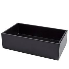 a black rectangular container is shown on a white background