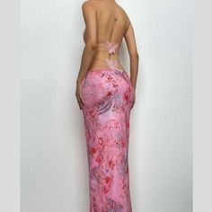 Butterfly Back Dress, Hawaii Fits, Butterfly Applique, V Neck Maxi Dress, Summer Party Outfit, Dream Prom, Jhene Aiko, Butterfly Dress, Pink Maxi Dress