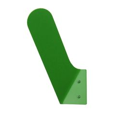 a green metal object on a white background