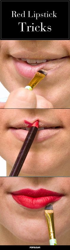 Red lipstick tricks all the beauty bloggers know. How To Wear Red Lipstick, Lipstick Tricks, Best Red Lipstick, Lipstick Hacks, Red Lipstick Makeup, Wear Red Lipstick, Makeup Tricks, Wear Red, Red Lipstick