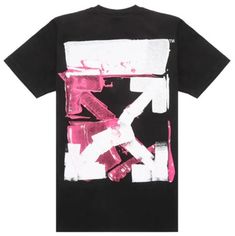 OFF WHITE ACRYLIC ARROW TEE WHITE FUCHSIA White Fuchsia, 16th Birthday Outfit, Off White Shop, Off White Clothing, Creative T Shirt Design, Arrow Pattern, Birthday Fits, Round Neck Tees, Black White Pink