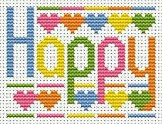 a cross stitch pattern with the words do it yourself in different colors and letters that spell out