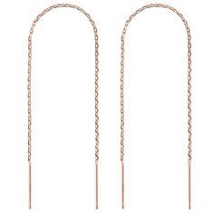 PRICES MAY VARY. [Threader Earrings] - These rose gold threader earrings for women are chic and unique. They can be worn multiple ways: let these dainty long chain earrings dangle freely, wrap around your second piercing, or combine with other earrings for a statement look. [Chain Earrings Material] - These dangle chain earrings are made of high quality 18k rose gold filled copper. The chain earrings are comfortable, light-weighted, hypoallergenic, and have long-lasting color retention. [Threade Chain Threader Earrings, Gold Tassel Earrings, Threader Earrings Gold, Gold Chain Earrings, Long Chain Earrings, Long Tassel Earrings, Thread Earrings, Small Earrings Studs, Threader Earrings