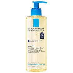 La Roche Posay Lipikar AP+ Gentle Foaming Cleansing Oil is a gentle oil-to-foam body and face cleanser for dry to extra dry, sensitive skin. It provides 24-hour hydration starting in the shower while instantly soothing skin. This cleansing oil gently removes dirt and debris from the skin while providing intense moisture. It cleanses skin without stripping and helps protect skin from the harsh drying effects of water. Key Ingredients: • Niacinamide & Shea Butter: Known for their soothing and rest Oil Face Cleansing, Body Cleansing, Dry Skin Body, Oil Based Cleanser, Ootd Instagram, Extra Dry Skin, Facial Cleansers, Sensitive Skin Care, Dry Sensitive Skin