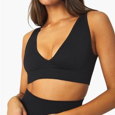 Nwt We Wore What V-Neck Bra Top. Super Comfortable. Has Some Ribbed Details. Stretchy Material Solid Stretch V-neck Bra, V-neck Seamless Stretch Bra, Fitted V-neck Bra, Seamless V-neck Bra For Yoga, Seamless V-neck Yoga Bra, Yoga Seamless V-neck Bra, Stretch V-neck Bra For Loungewear, V-neck Stretch Bra For Loungewear, V-neck Workout Bra With Built-in Support