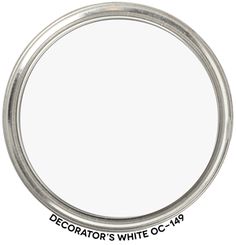 a white circular mirror with the words decorator's white o - ring