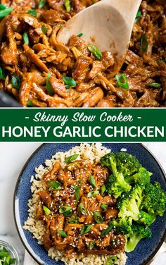 Easy Healthy Crockpot, Slow Cooker Honey Garlic Chicken, Garlic Chicken Thighs, Honey Garlic Chicken Thighs, Honey Garlic Sauce, Crock Pot Chicken, Healthy Slow Cooker, Honey Garlic Chicken, Health Dinner Recipes