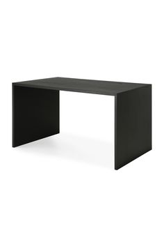 an office desk with black top on a white background and no one in it or someone else