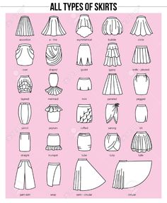 all types of skirts for women in different styles and colors stock photo, images and royalty