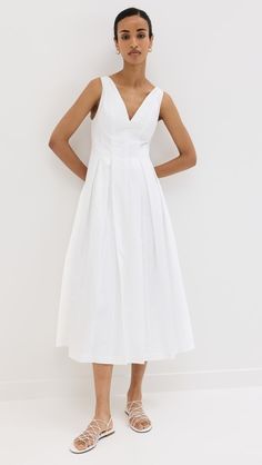 Hill House Home The Jacqueline Dress | Shopbop White Maxi Dress Summer, Cos Dress, Linen Style Fashion, Hill House Home, Spanish Woman, Girls Status, Fabric Skirt, Summer Basics, Tiered Skirts