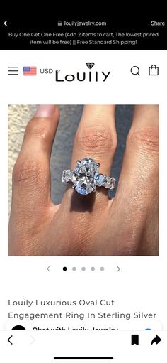 a person's hand holding an engagement ring in their left hand, with the words luxury