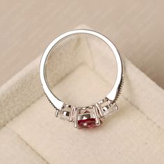 Classic Ruby Ring With Cubic Zirconia For Promise, Classic Cubic Zirconia Ruby Promise Ring, Classic Ruby Ring In Cubic Zirconia For Promise, Lab-created Ruby Promise Ring With Round Band, Ruby Promise Ring With Round Cut, Cubic Zirconia Ruby Promise Ring, Classic Lab-created Ruby Rings For Promise, Round Cut Ruby Promise Ring With Center Stone, Lab-created Ruby Promise Ring