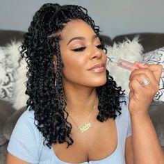 Best Crochet Hair, Goddess Box Braids Crochet Hair, Box Braids Crochet, Goddess Box Braids, Bob Braids Hairstyles, Curly Crochet Hair Styles, Crochet Box Braids, Crochet Hair Extensions