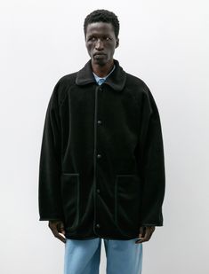 MAN-TLE R17 Fleece-1 Black 300 Jacket – Neighbour Face Features, Knit Swimwear, Fog Linen Work, Christopher Raeburn, Fog Linen, Natural Line, Denim Sweater, Line At, Lingerie Accessories