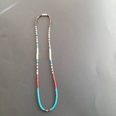 This gorgeous hand-strung with mix heishi bead, seashell necklace will look amazing with a Southwestern style. Length: 18 inches Free shipping Necklace is hand- strung by me. Thank you for looking! https://www.etsy.com/shop/lovelyturquoise Handmade Southwestern Beaded Necklaces For Beach, Handmade Southwestern Necklace For Beach, Beach Turquoise Heishi Beads Necklace, Adjustable Bohemian Turquoise Necklace With Heishi Beads, Handmade Bohemian Turquoise Necklace With Heishi Beads, Handmade Artisan Turquoise Necklace With Heishi Beads, Southwestern Style Heishi Beads Jewelry For Beach, Southwestern Turquoise Beaded Necklaces For Beach, Bohemian Turquoise Necklace With Colorful Heishi Beads