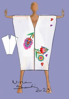 Painting Fabric, Mode Abaya, Summer 2025, African Prints, Fashion Project, Pattern Drafting, Summer 2023, Fabric Painting, Embroidered Flowers