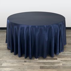 120 inch Round Satin Tablecloth Navy Blue - Bridal Tablecloth 72 Inch Round Table, 60 Inch Round Table, Satin Tablecloth, Round Tablecloths, Wedding Tablecloths, Table Overlays, Silver Table, Banquet Tables, Blue Table