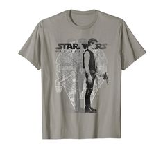 PRICES MAY VARY. Officially Licensed Star Wars T-Shirt 15STRW784 Lightweight, Classic fit, Double-needle sleeve and bottom hem Star Wars Han Solo, Star Wars T Shirt, Star Wars Tshirt, Han Solo, Star Wars Shirts, Hans Solo, Vneck Tshirt Women, Fashion Help, Branded T Shirts