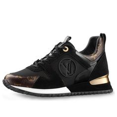 Louis Vuitton LV Run Away 1A3CVZ Luxury Lace-up Sports Sneakers, Luxury Black Sneakers For Sports, Luxury Black Sports Sneakers, Luxury Black Sneakers With Perforations, Luxury Perforated Sneakers For Sports, Luxury Perforated Sports Sneakers, Luxury Low-top Sneakers For Running, Luxury Sports Sneakers, Limited Edition Sneakers