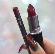 Burgundy Lip Combo, Mac Burgundy Lipstick, Storybook Cosmetics, Eye Makeup Pictures, Ethereal Makeup, Mac Lipstick, Makeup Items, Makeup Pictures, Lipstick Makeup