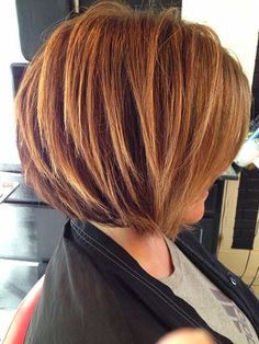 pictures of auburn hair colour with a bob women over 50 years - Google Search Short Stacked Bob Hairstyles, Stacked Bob Hairstyles, Stacked Bob Haircut, Hair Color Auburn, Hair Styles 2017, Penteado Cabelo Curto, Jessica Biel, Auburn Hair