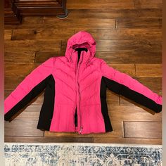 Puffy Ski Coat, Very Thick And Warm. Hot Pink And Black. Removable Hood, Zip Up Pockets And Sleeve Zips To Have Room For Gloves. New Without Tags. Women’s Size Large Pink Puffer Jacket For Winter Outdoor Activities, Pink Winter Puffer Jacket For Outdoor Activities, Sporty Pink Puffer Jacket For Cold Weather, Sporty Pink Hooded Puffer Jacket, Sporty Pink Puffer Jacket For Winter, Pink Puffer Jacket For Outdoor Activities, Pink Outerwear For Winter Sports, Pink Long Sleeve Outerwear For Ski Season, Sporty Pink Outerwear For Winter Sports