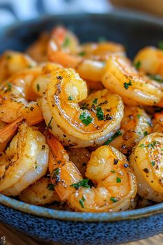 Grilled shrimp seasoned with herbs in a bowl. Shrimp Dishes Recipes