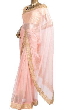 This elegant blush pink Saree sparkles under the lights! Featuring a shimmer net fabric and a zari and stone embroidery border, its a very versatile outfit for all occasions!Fabric: Shimmer NetEmbroidery: Zari, Stone Blush Pink Saree, Stone Saree, Baby Pink Saree, Stone Embroidery, Blouse Size Chart, Embroidery Border, Net Fabric, Under The Lights, Versatile Outfits