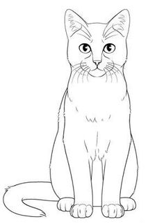 a black and white drawing of a cat looking at the camera with an evil look on its face