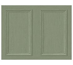 a green door with two doors on each side