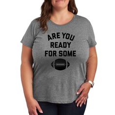 You'll want to watch football in this women's Ready For Some Football graphic tee. You'll want to watch football in this women's Ready For Some Football graphic tee. FEATURES Short sleeves CrewneckFABRIC & CARE Solids: cotton; Heather: cotton, polyester Machine wash Imported Size: 3X. Color: Med Grey. Gender: female. Age Group: kids. Football Season Team Spirit T-shirt, Football Graphic Tee, Watch Football, Heather Green, Womens Football, How To Show Love, Clueless, Heather Gray, Her Style