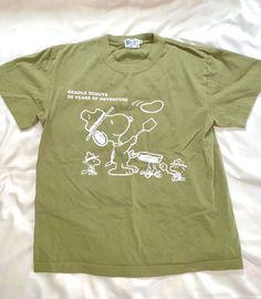 snoopy <3 Snoopy Shirt, Thrift Finds, Thrift Store Finds, Men's Graphic T Shirt, Dog Clothes, Dog Art, Snoopy, Green, T Shirt