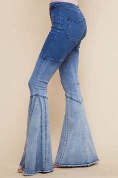 Ombre distressed denim flares jeansImported Ombre Denim, Jeans Western, Modern Cowgirl, Flared Denim, Denim Flare Jeans, Denim Flares, Designer Jeans, Flared Jeans, Light Wash Denim