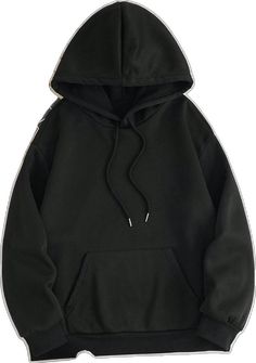 Winter Sports Sweatshirt With Drawstring, Sporty Plain Hoodie For Streetwear, Black Stretch Sweatshirt For Winter, Black Stretch Winter Sweatshirt, Winter Sports Hoodie With Drawstring, Hooded Stretch Sweatshirt With Drawstring, Black Long Sleeve Sweatshirt With Drawstring, Black Drawstring Hoodie For Streetwear, Black Hoodie With Drawstring For Streetwear