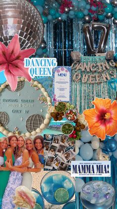 Mama Mia birthday party Mama Mia Theme, 14th Birthday Party Ideas, Queen Birthday, 22nd Birthday, Theme Birthday Party