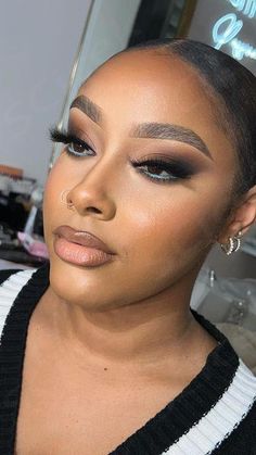 Black Eye Makeup Black Women, Mua Set Up, Basic Makeup Looks, Male Up, Makeup Looks For Black Women, Black Wedding Makeup, Flawless Face Makeup, Birthday Makeup Looks