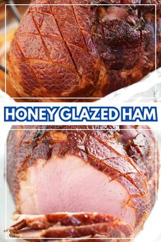 Honey glazed ham. Meats Recipe, Best Ham Glaze, Honey Glazed Ham Recipe, Pineapple Honey Glazed Ham, Picnic Ham, Orange Glazed Ham, Honey Ham Glaze Recipe, Boiled Ham, Ham Recipes Baked