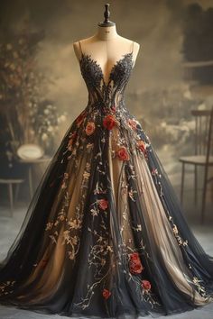 Wedding Dresses Whimsical, Gothic Wedding Dress, Fairytale Dress, Dreamy Dress, Fantasy Dress, Black Wedding Dresses, Gala Dresses