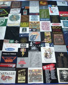 there are many different patches on this quilt