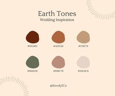 the earth tones for wedding inspiration