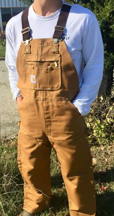 Men’s Overalls, Carhartt Overalls Outfit, Overalls Outfit Men, Carhartt Overalls Mens, Black Overalls Outfit, Canvas Overalls, Overalls Men Fashion, Construction Outfit, Insulated Coveralls