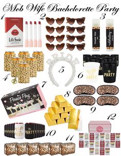 the ultimate bachelorette party gift guide for her and him includes champagne, chocolates, lipstick